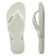 Havaianas Slim Metal Logo White/Silver - HavaianasHSLS0535-Branco/Prata-35to36