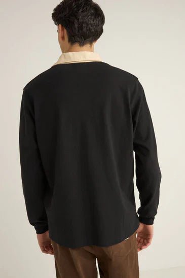 Hayes LS Rugby Polo - Rhythm0425M - CT08 - BLK - Black - L