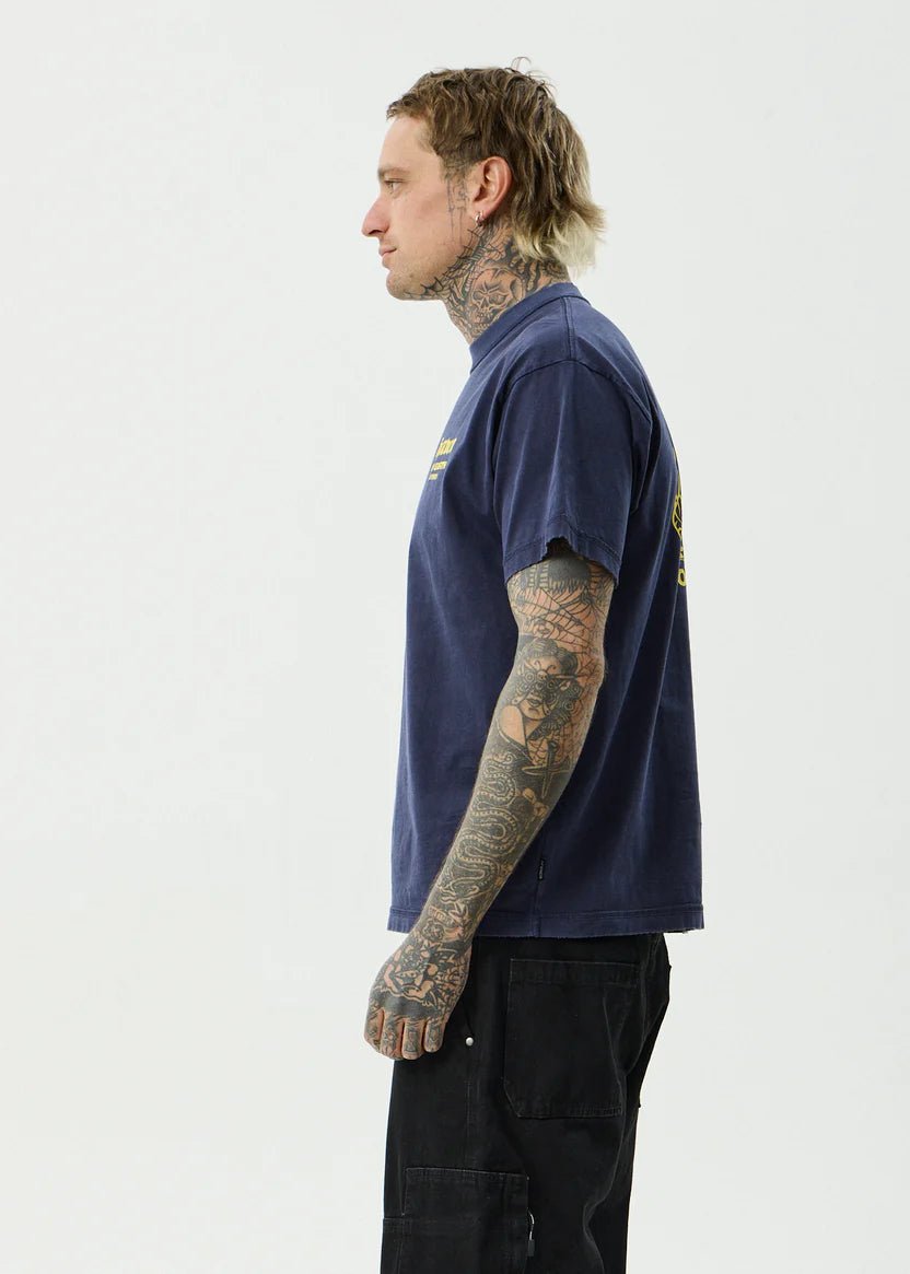 Heaven - Heavyweight Boxy Tee - Washed Deep Sea - AfendsM261012-WDP-WASHED DEEP SEA-S