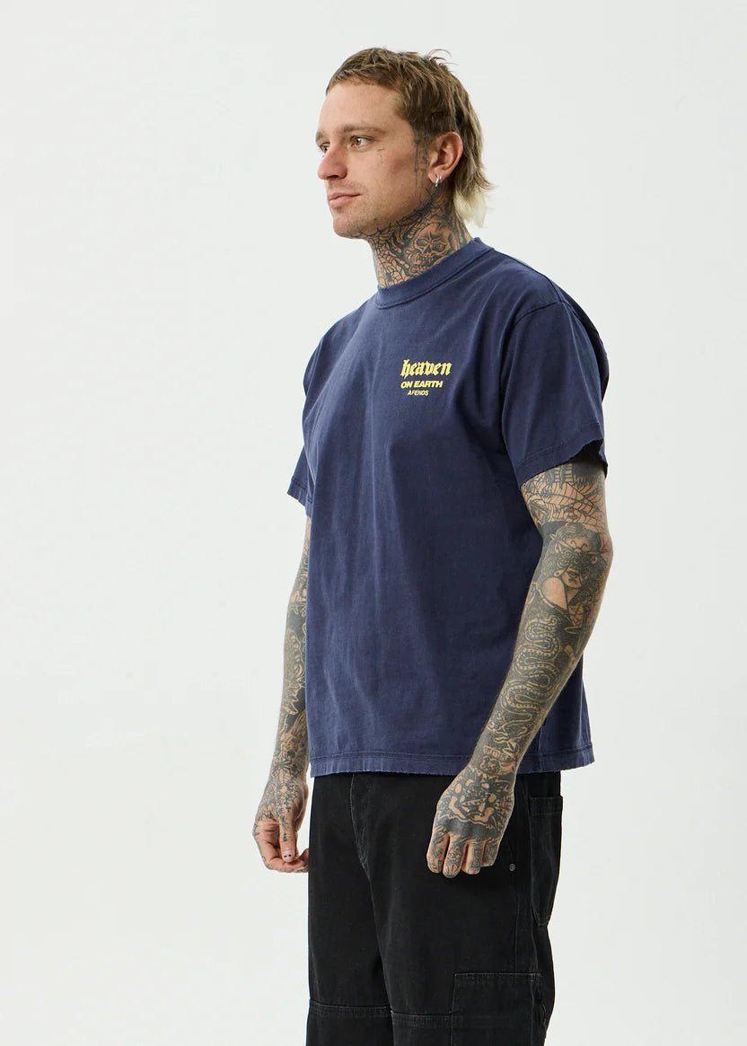 Heaven - Heavyweight Boxy Tee - Washed Deep Sea - AfendsM261012-WDP-WASHED DEEP SEA-S
