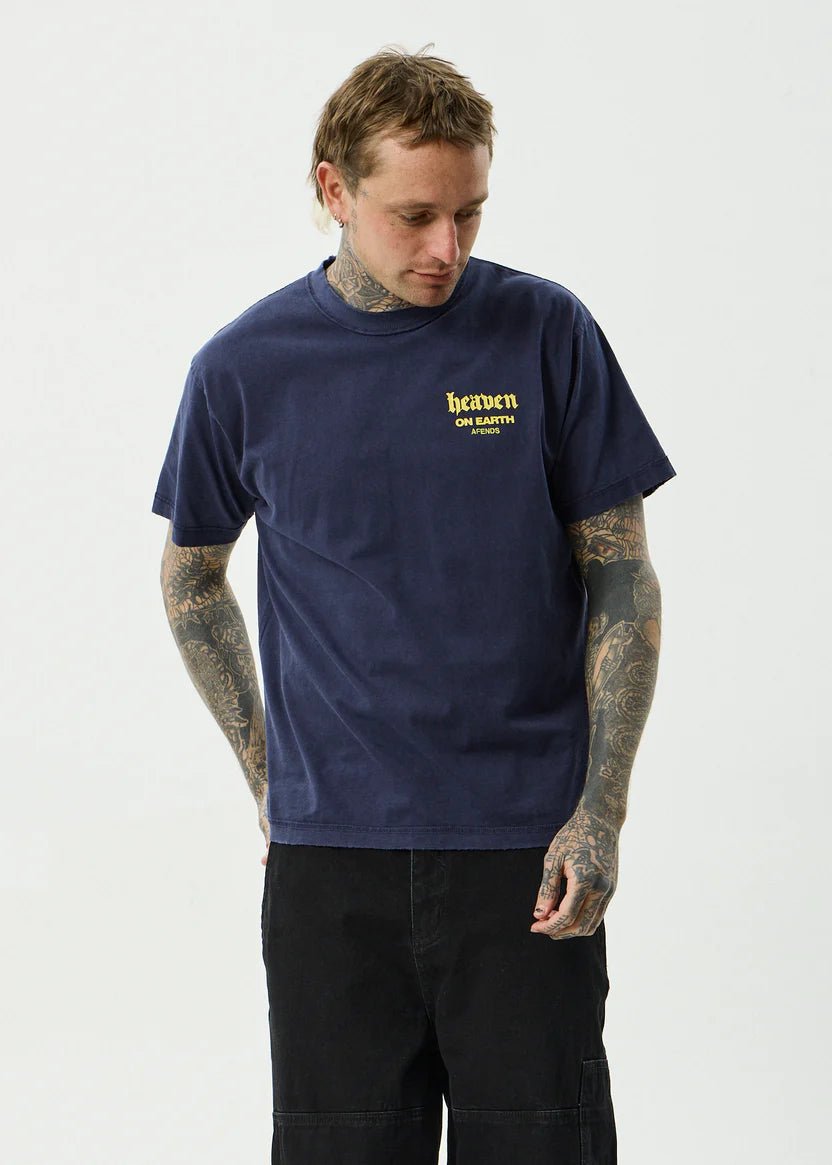 Heaven - Heavyweight Boxy Tee - Washed Deep Sea - AfendsM261012-WDP-WASHED DEEP SEA-S