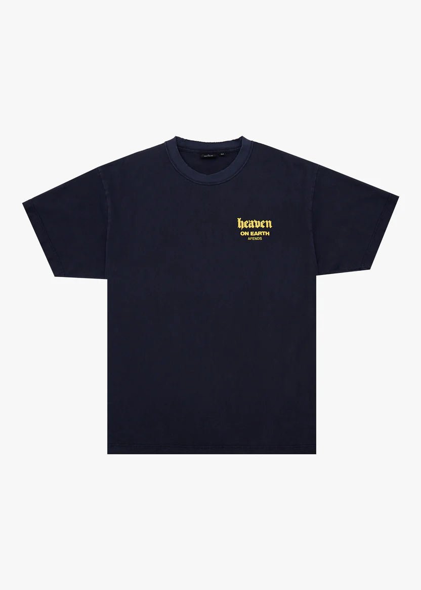 Heaven - Heavyweight Boxy Tee - Washed Deep Sea - AfendsM261012-WDP-WASHED DEEP SEA-S