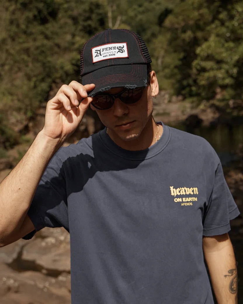 Heaven - Heavyweight Boxy Tee - Washed Deep Sea - AfendsM261012-WDP-WASHED DEEP SEA-S