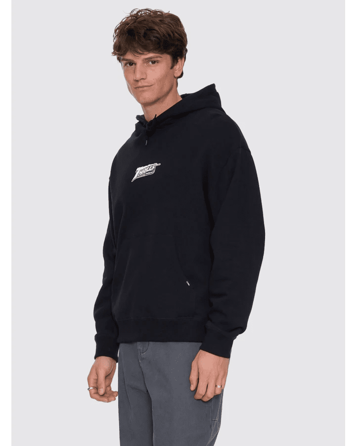 Heavy Voltage Slouch Pull On Cropped Hood - ThrillsTA26-267B-Black-S