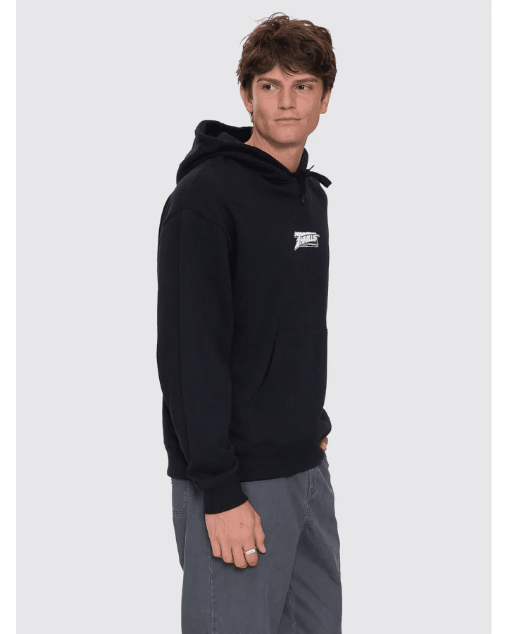 Heavy Voltage Slouch Pull On Cropped Hood - ThrillsTA26-267B-Black-S