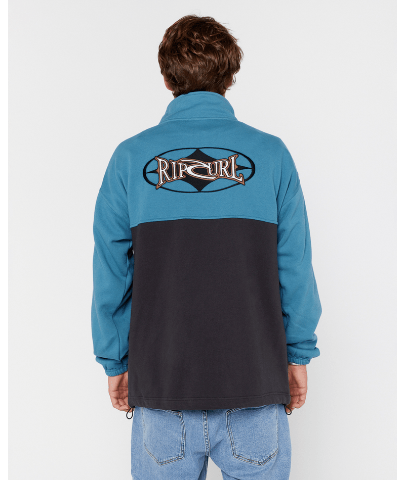 HERITAGE OVAL 1/4 ZIP CREW - Rip Curl09XMFL - STORM BLUE - S