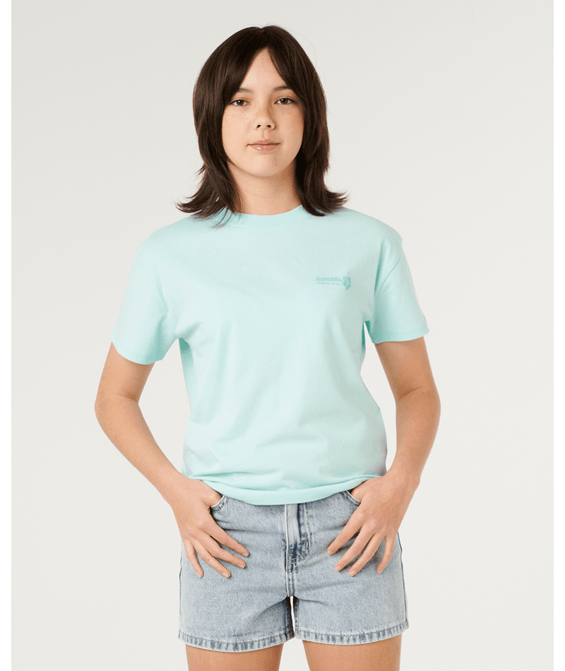 HIBISCUS HEAT LOGO TEE - GIRL - Rip Curl02XGTE-LIGHT BLUE-8