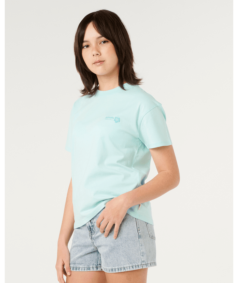 HIBISCUS HEAT LOGO TEE - GIRL - Rip Curl02XGTE-LIGHT BLUE-8