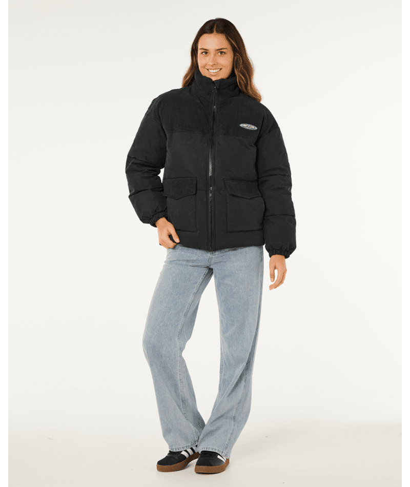 HIGH TIDE MIXED CORD PUFFER - Rip Curl02DWJA-WASHED BLACK-2XS