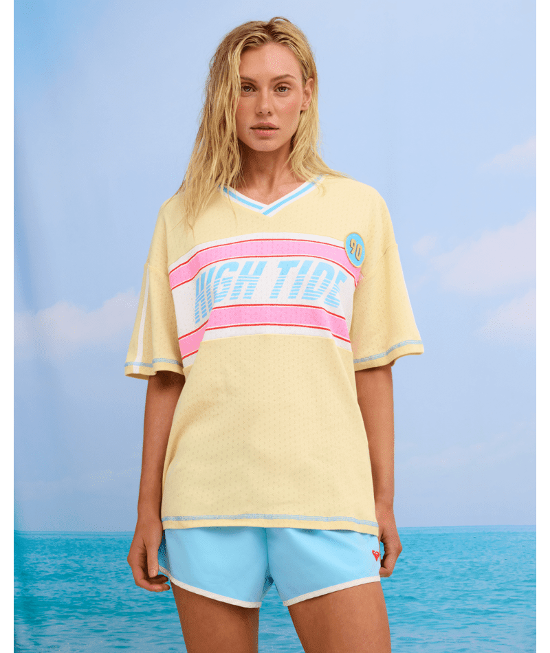 HIGH TIDE TEE -RoxyURJZT04018-LEMON DROP-XS