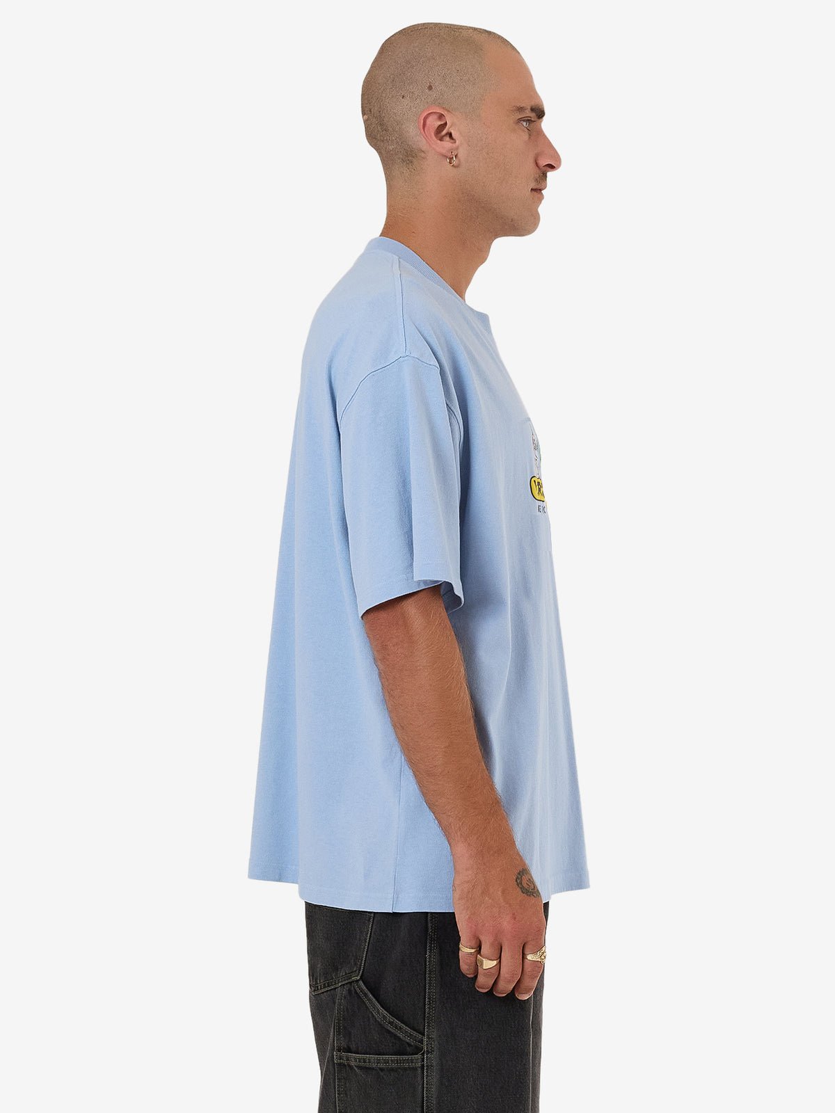 Home Grown Oversized Tee - WorshipPH25 - 126E - S - Bell Air Blue