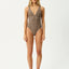 Hometown - Recycled Onepiece - AfendsW253708 - COFFEE / WHITE - S
