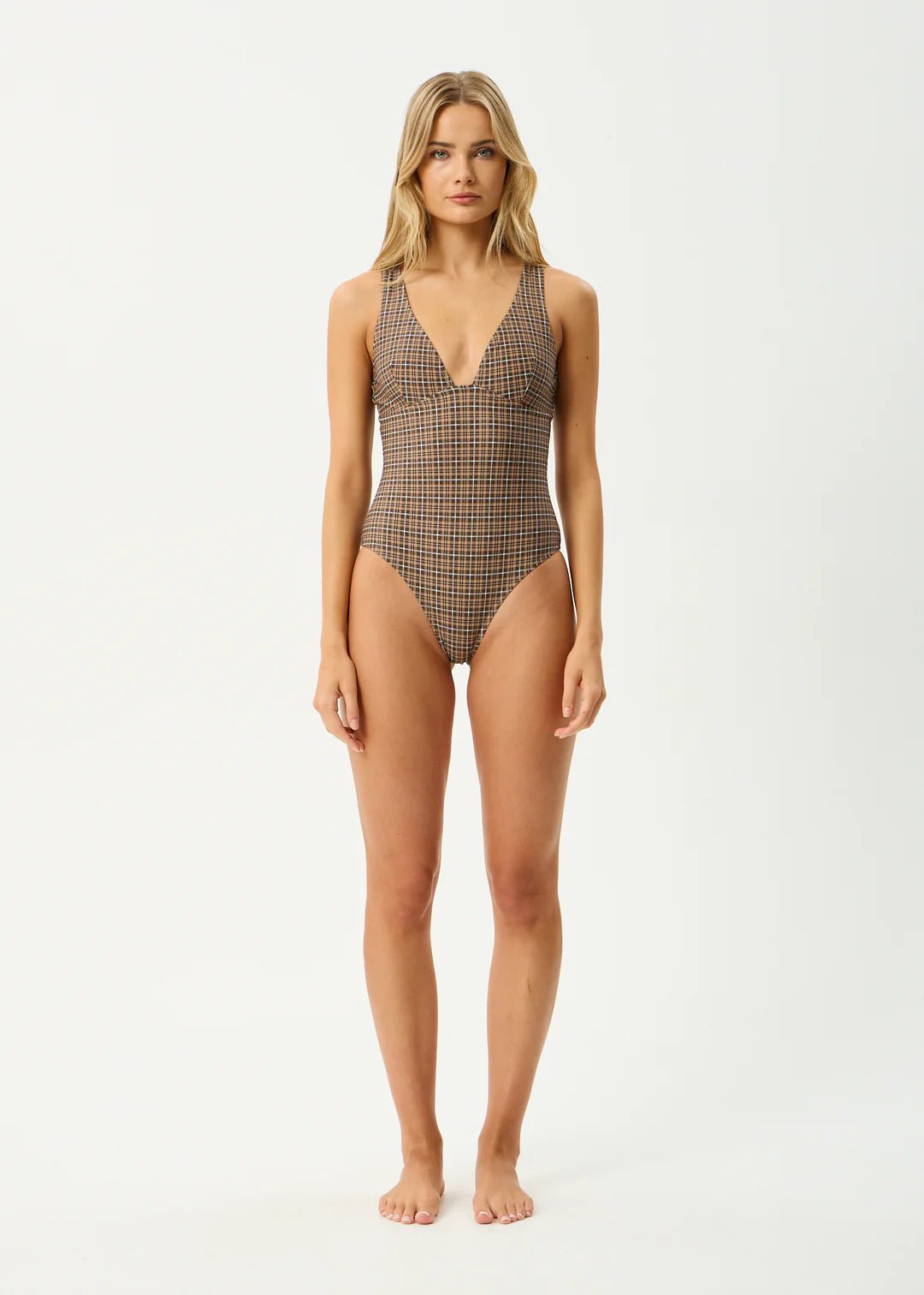 Hometown - Recycled Onepiece - AfendsW253708 - COFFEE / WHITE - S
