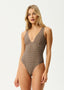 Hometown - Recycled Onepiece - AfendsW253708 - COFFEE / WHITE - S