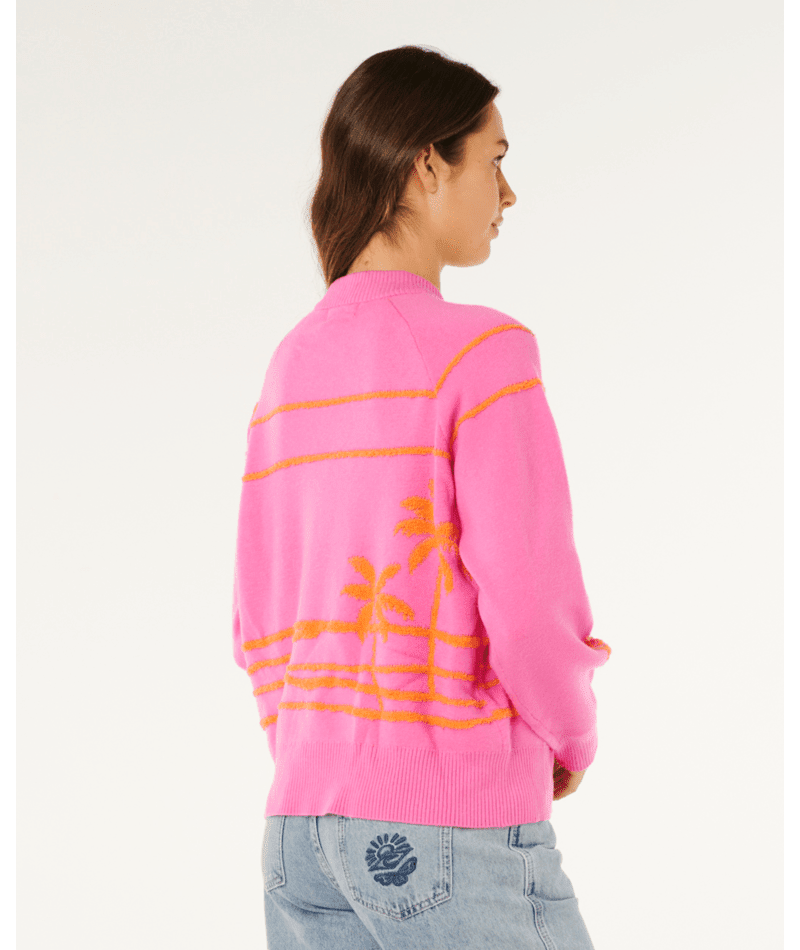HOTEL MALIBU JACQUARD CREW - Rip Curl03JWKN-SUPER PINK-2XS