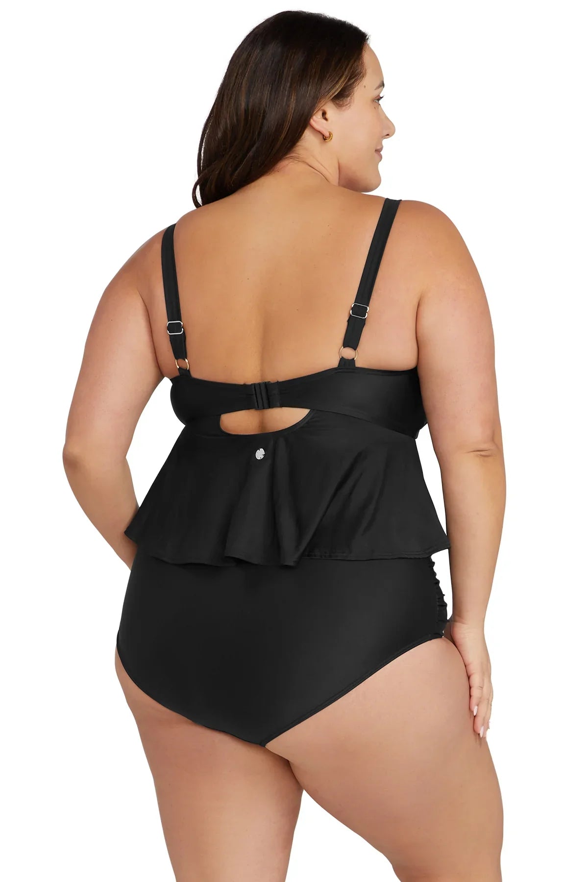 Hues Chagall Midriff Bikini Top - Artesandsat3821p - blk - Black - 16