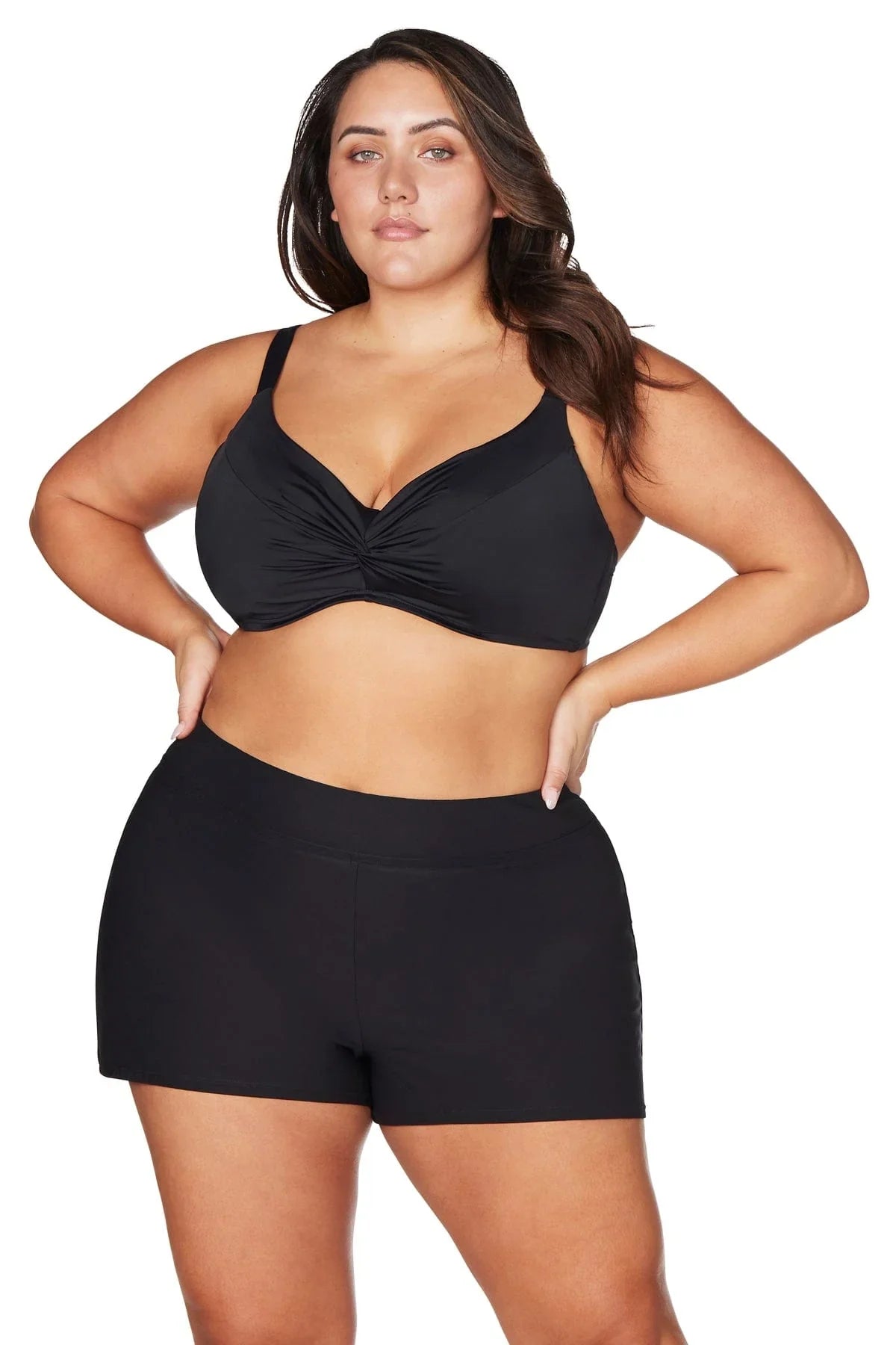 Hues Delacroix Swim Short - Artesandsat4708p - blk - Black - 14