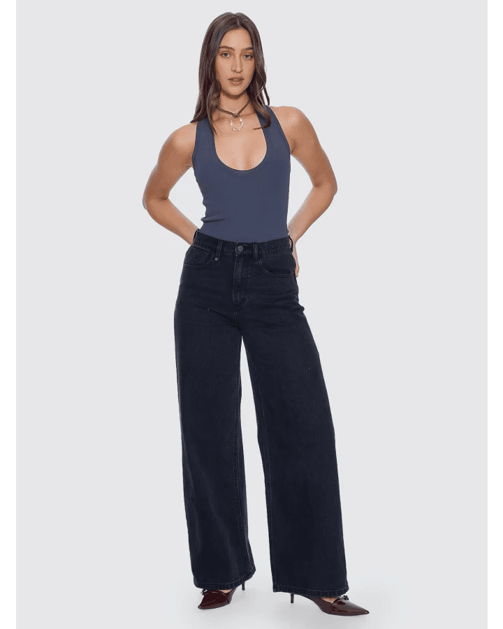 Hunter High Rise Wide Jean - ThrillsWTDP-471BA-Aged Black-6