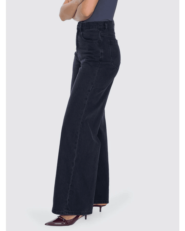 Hunter High Rise Wide Jean - ThrillsWTDP-471BA-Aged Black-6