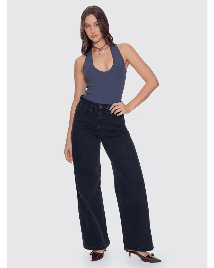 Hunter High Rise Wide Jean - ThrillsWTDP-471BA-Aged Black-6