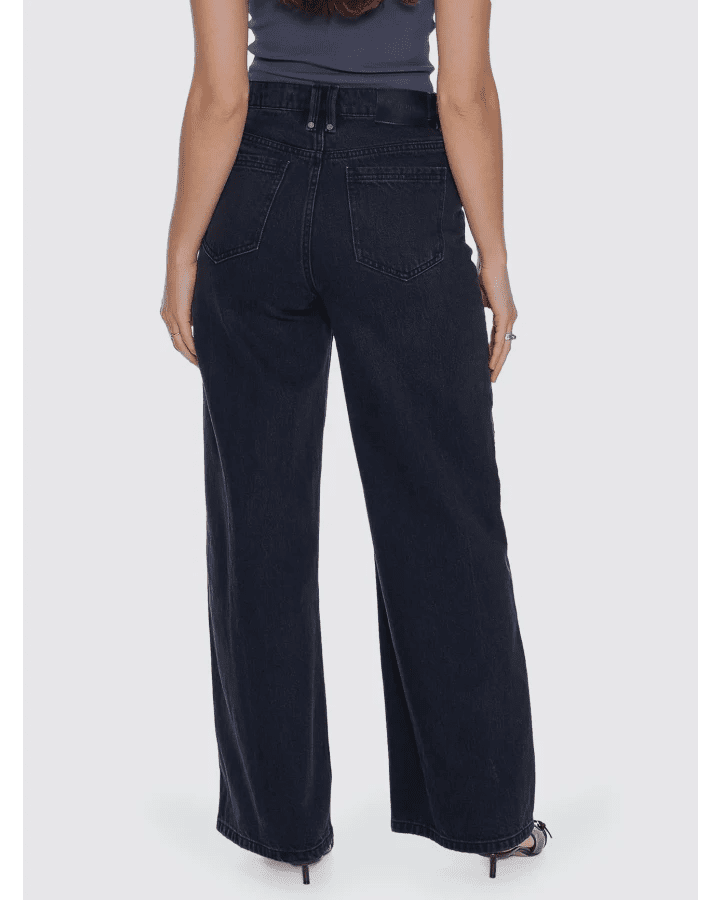 Hunter High Rise Wide Jean - ThrillsWTDP-471BA-Aged Black-6