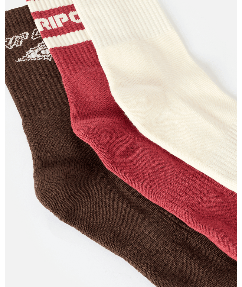 ICONS OF SURF SOCK 3-PK -Rip Curl00EWSO-MAROON