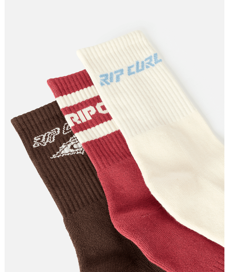 ICONS OF SURF SOCK 3-PK -Rip Curl00EWSO-MAROON