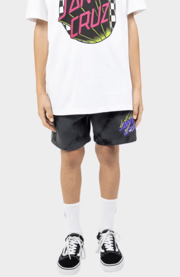 Inferno Stack Track Short Elastic Waist Track Short - Santa Cruzsb223 - sh31 - Black Tie Dye - 10