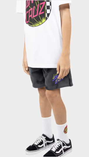 Inferno Stack Track Short Elastic Waist Track Short - Santa Cruzsb223 - sh31 - Black Tie Dye - 10