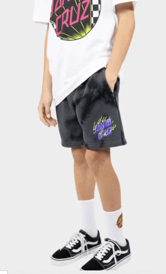 Inferno Stack Track Short Elastic Waist Track Short - Santa Cruzsb223 - sh31 - Black Tie Dye - 10