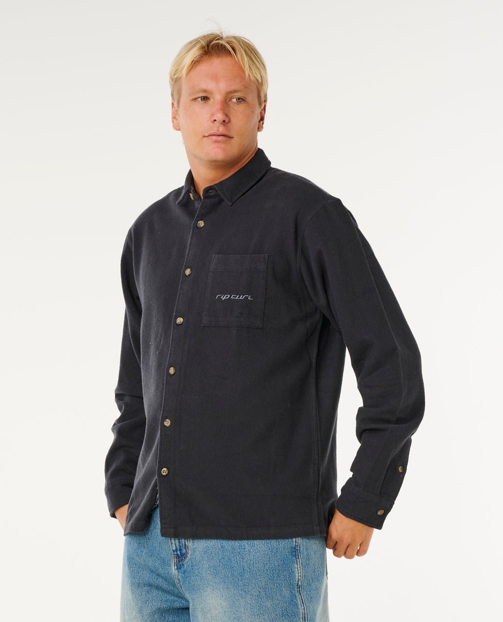 INNER VISIONS FLANNEL SHIRT - Rip Curl06TMSH-WASHED BLACK-XS