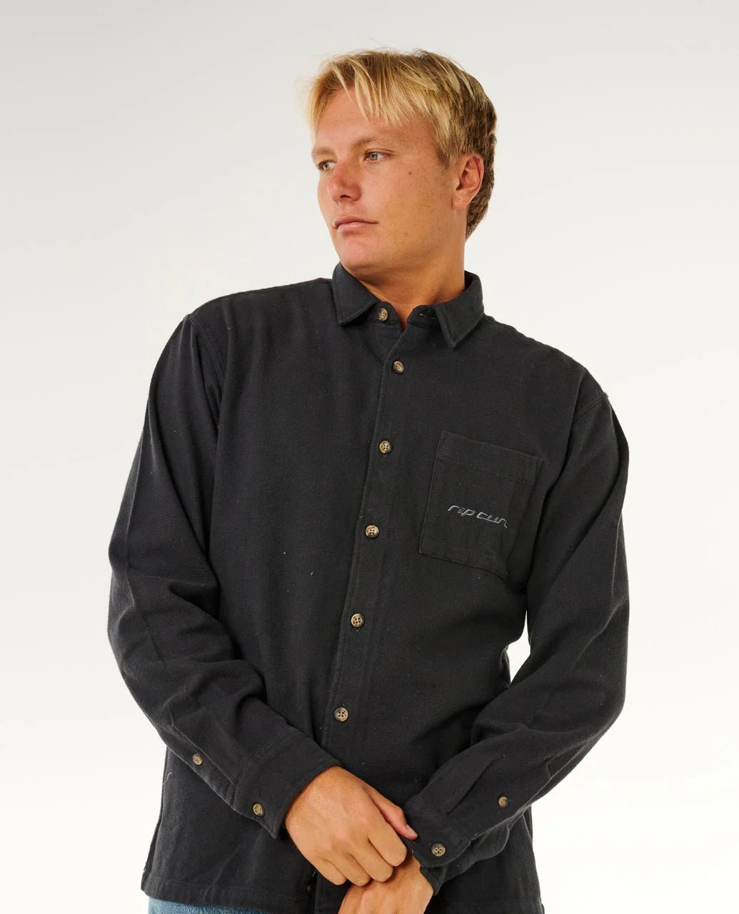 INNER VISIONS FLANNEL SHIRT - Rip Curl06TMSH-WASHED BLACK-XS