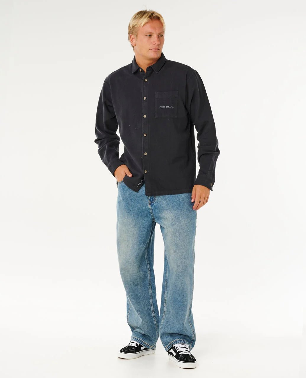 INNER VISIONS FLANNEL SHIRT - Rip Curl06TMSH-WASHED BLACK-XS