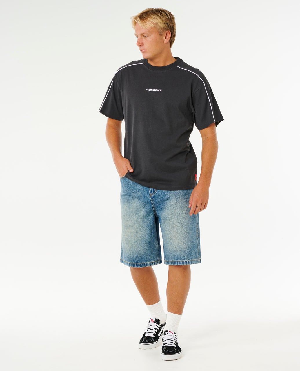 INNER VISIONS PANEL TEE - Rip Curl110MTE-WASHED BLACK-XS