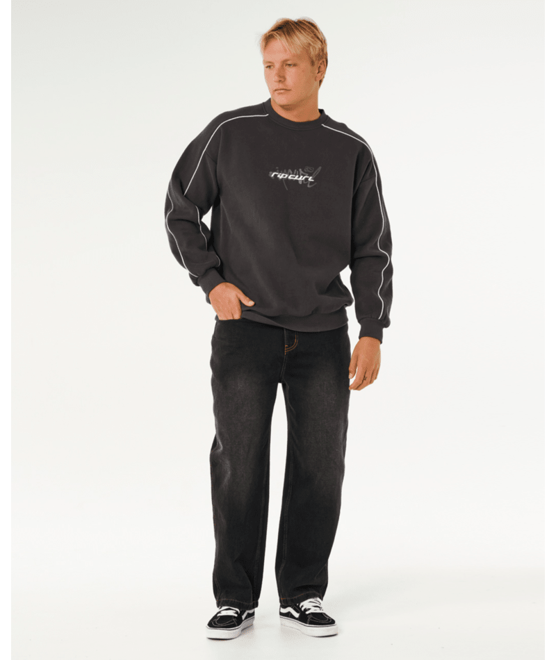 INNER VISIONS PIPE CREW - Rip Curl0ANMFL-WASHED BLACK-XS
