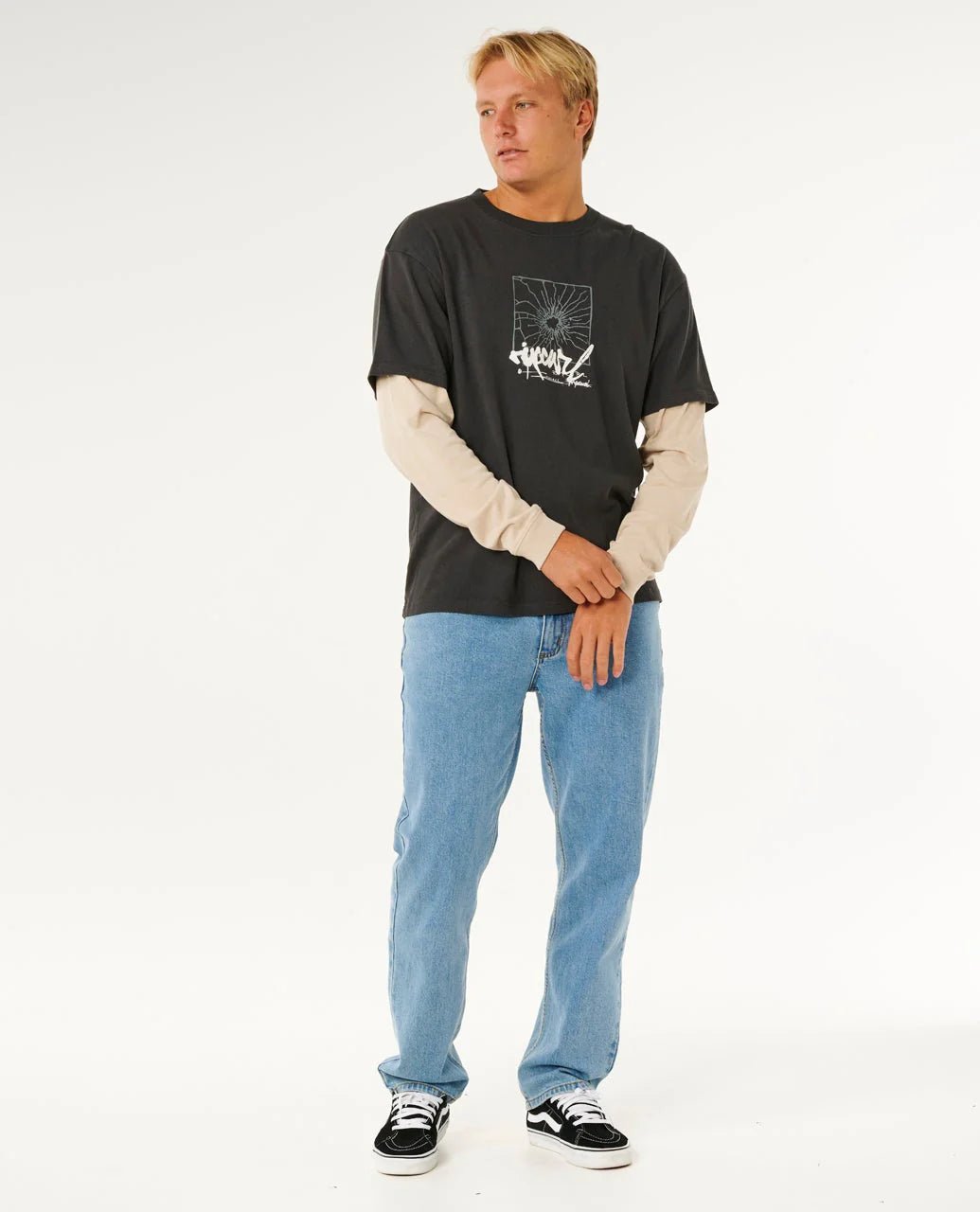 INNER VISIONS SMASHED L/S TEE - Rip Curl0Y7MTE-WASHED BLACK-XS