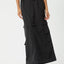 Instinct Recycled Zip Off Maxi Skirt - Afendsw242905 - blk - Black - L