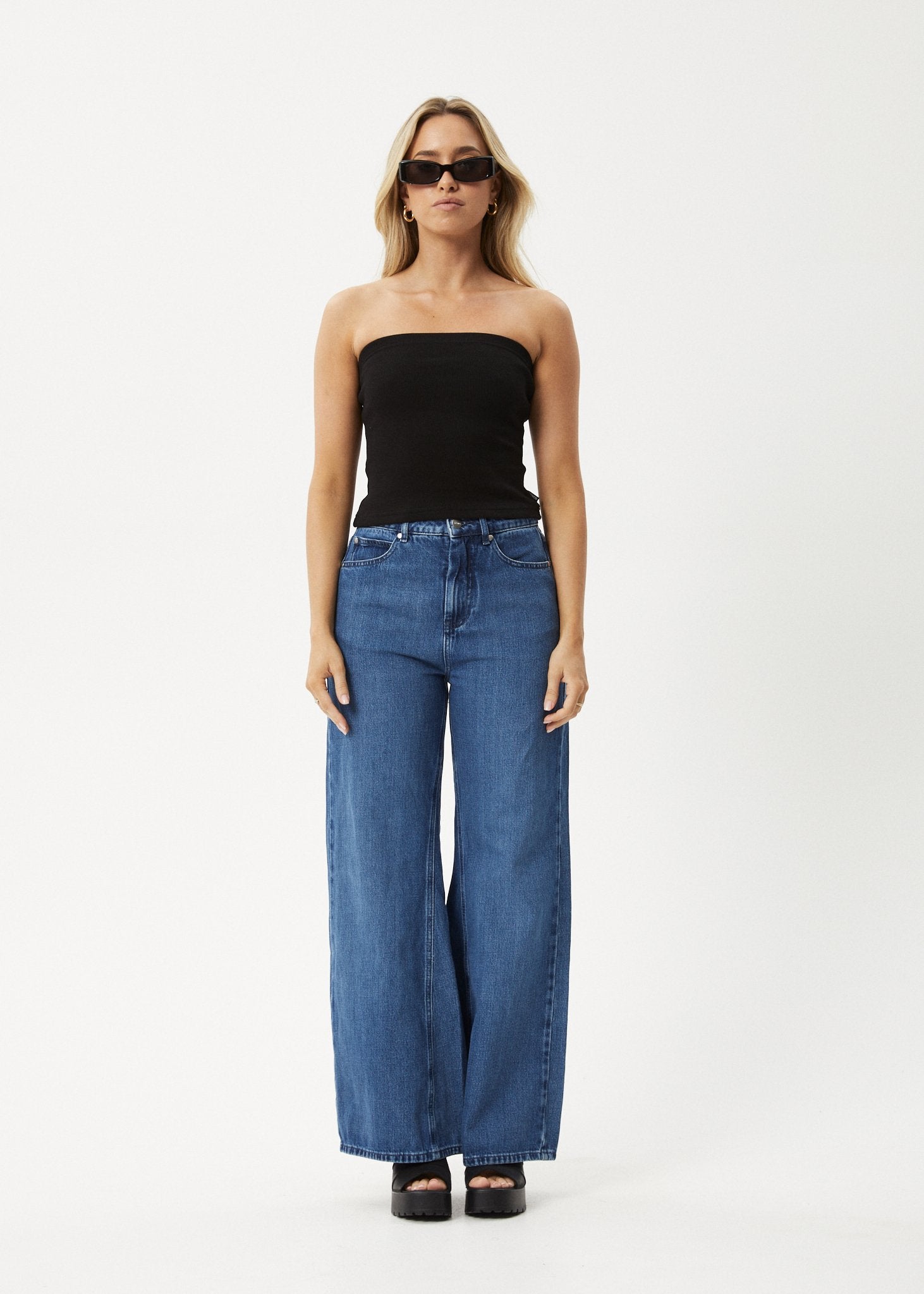 Jamie - Organic Rib Tube Top - AfendsW240096 - White - XS