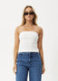 Jamie - Organic Rib Tube Top - AfendsW240096 - White - XS
