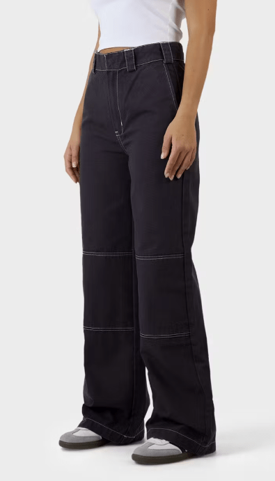 Jasper High Rise Wide Leg Pant - DickiesDW224 - PA03 - Stone Wash Black - 8