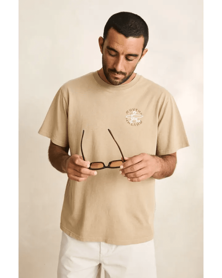 JAUNT VINTAGE SS T-SHIRT -RhythmCD25M-PT39-MACADAMIA-L