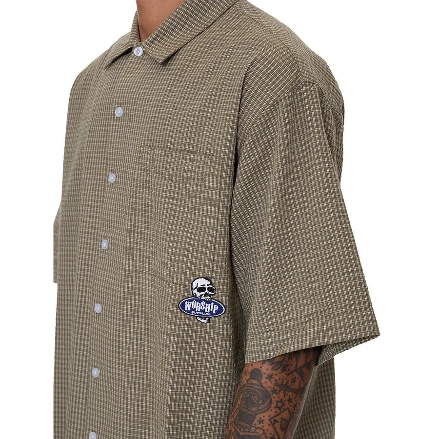 Jaws Box Fit Cropped Short Sleeve Shirt - WorshipPR25-206F-Kelp-XS