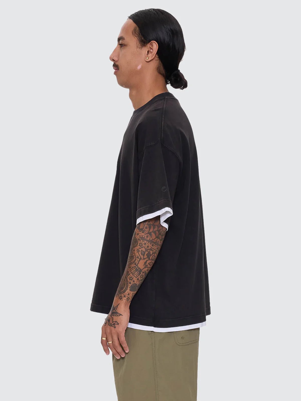 Jaws Oversize Tee - WorshipPR25-115BW-Washed Black-S