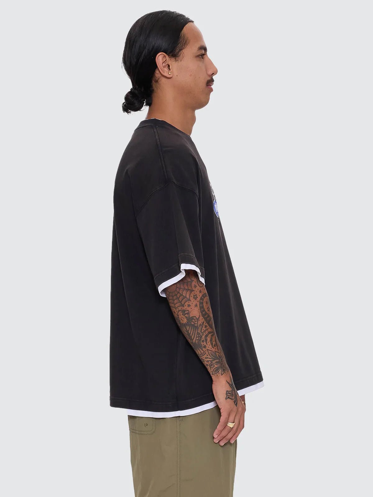 Jaws Oversize Tee - WorshipPR25-115BW-Washed Black-S