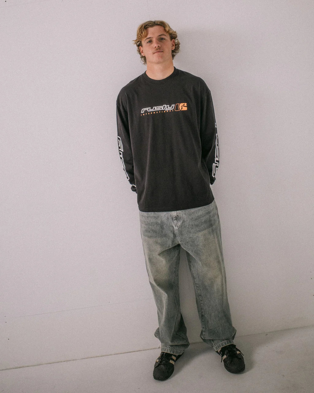JETSETTER LONG SLEEVE TEE - RustyTTM2941-BLACK-S