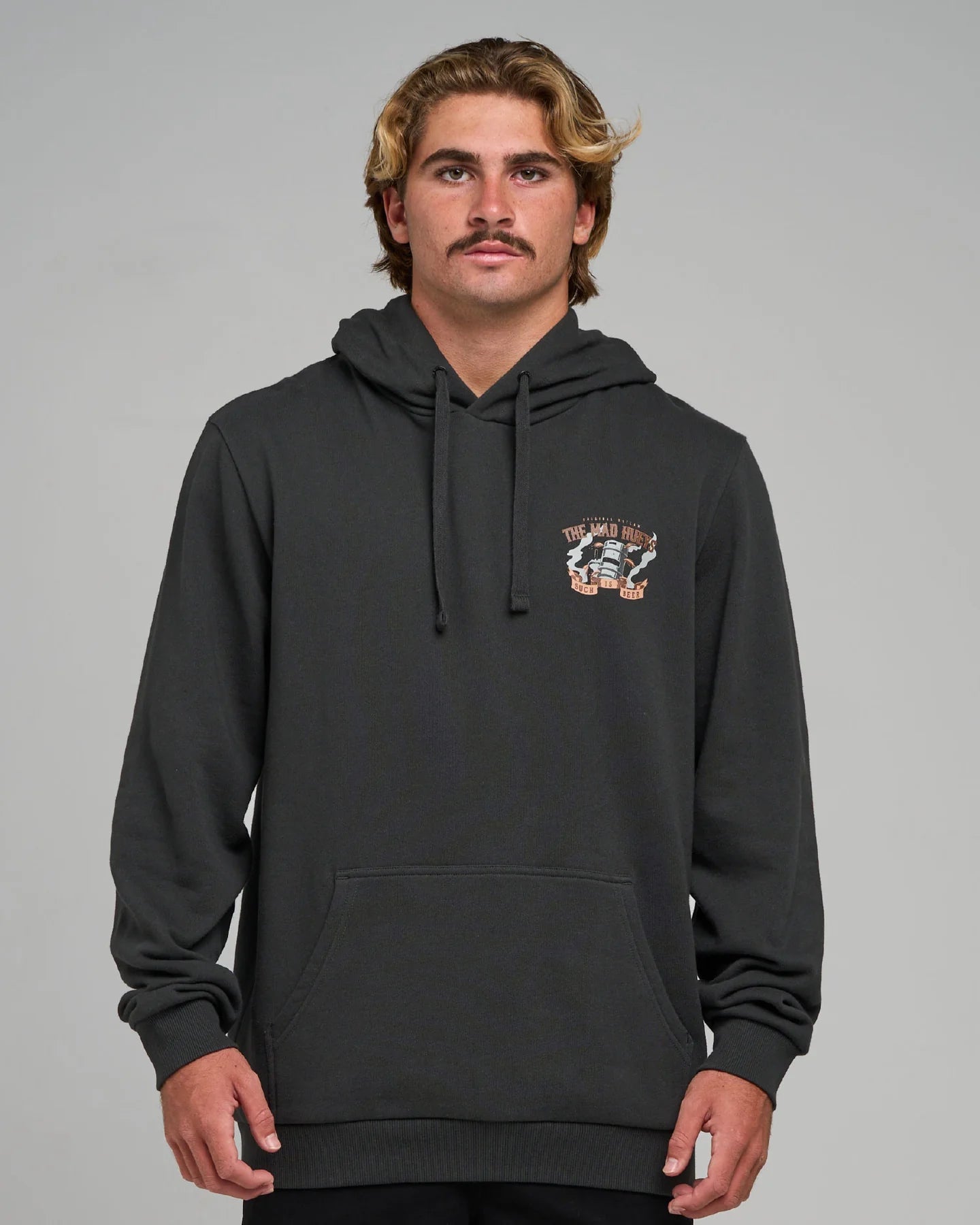 KEGS KELLY | HOODED PULLOVER - The Mad HueysH226M08004-VINTAGE BLACK-S