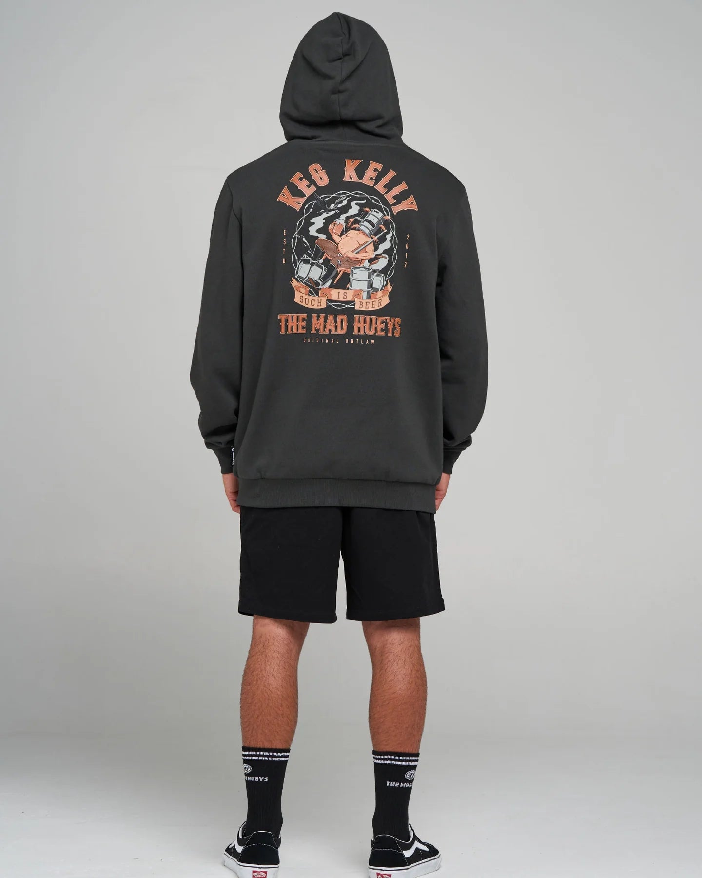 KEGS KELLY | HOODED PULLOVER - The Mad HueysH226M08004-VINTAGE BLACK-S