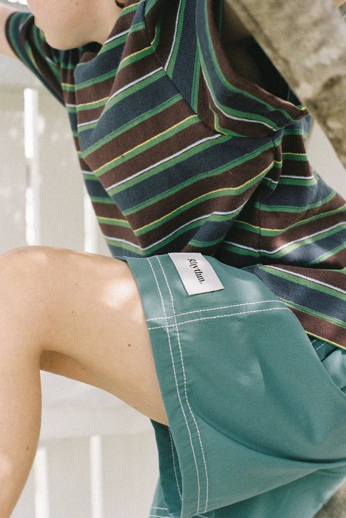 KIDS CONTRAST BEACH SHORT -RhythmCD26B-JA03-TEA-TEAL-2