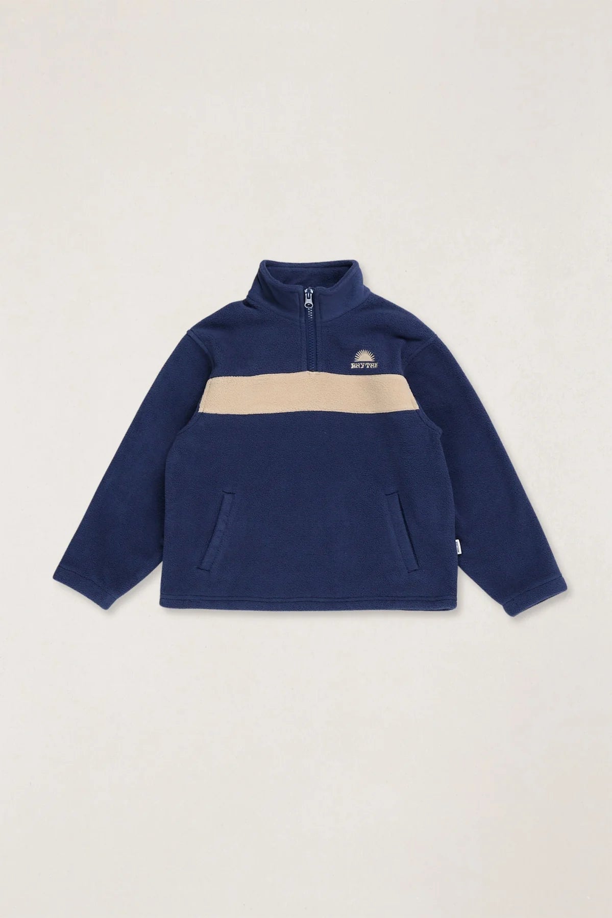 KIDS ESSENTIAL QUARTER ZIP - RhythmCD26B-FL01-VINTAGE BLUE-2