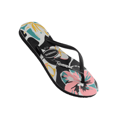 Kids Slim Print Floral Toddler - HavaianasHKSF1071T - Black/Black - 23to24